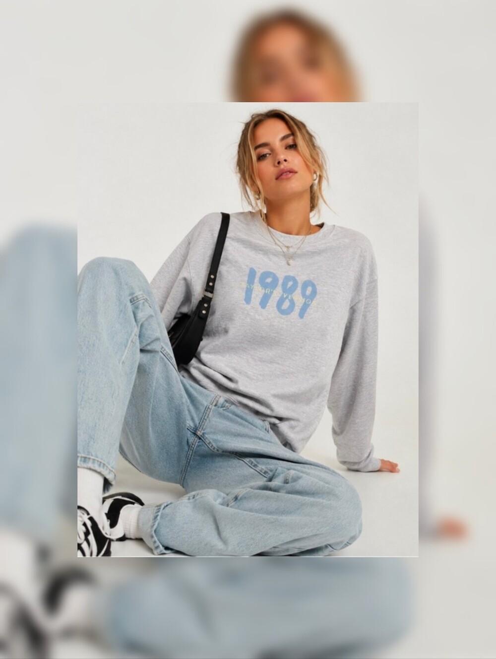 Taylor Swift 1989 Taylor's Version Heather Gray Crewneck Size M